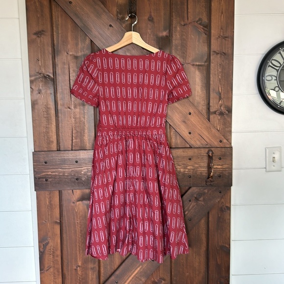 NWT Modcloth What's The Scoop A-Line Paper Clip Dress SIZE XXS e30 - Picture 7 of 10